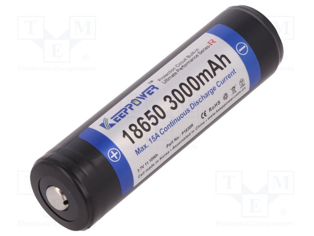 KEEPPOWER ICR18650-300PCM-R 3000MAH PROTECTED